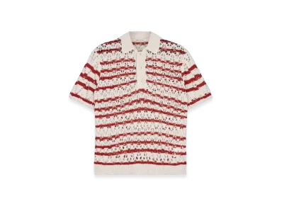 OUR LEGACY Box Piquet Shortsleeve "Zig Zag Stripe"