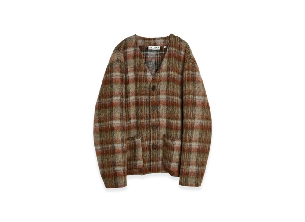 OUR LEGACY Cardigan Mohair "Ament Check"