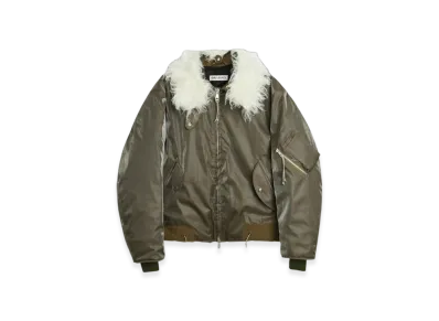 OUR LEGACY Glyptodon Bomber "Army Green Shimmer Tech"