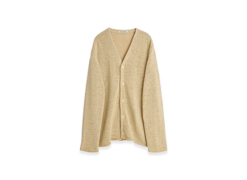 OUR LEGACY Faux Cord Knitted Cardigan "Beige"