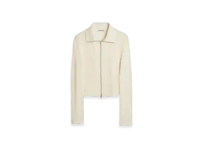 OUR LEGACY Women's Slim Zip Long Sleeve Sparse Cotton "Ecru"