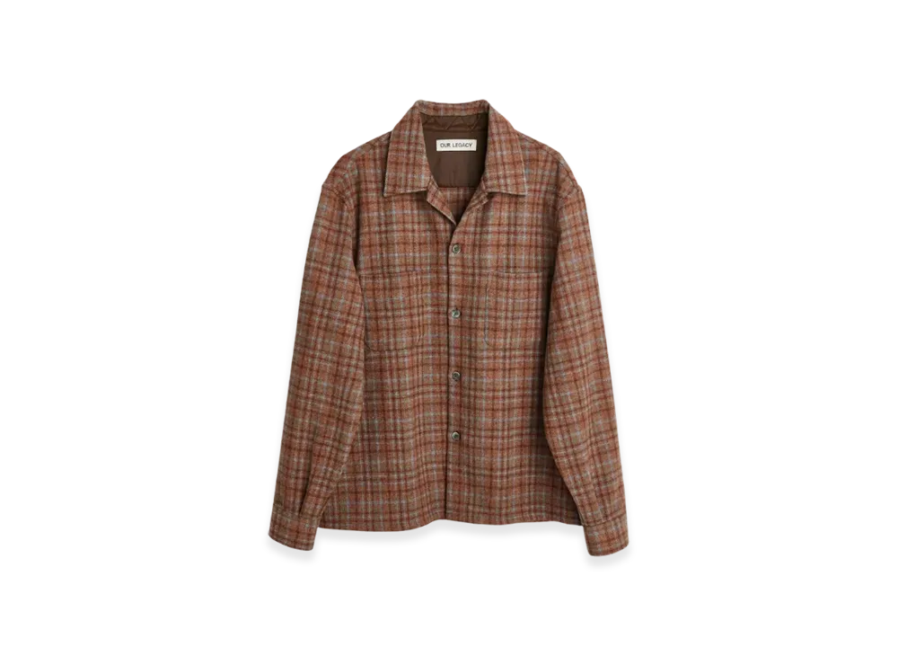 OUR LEGACY Heusen Shirt Country Wool "Rust Check"