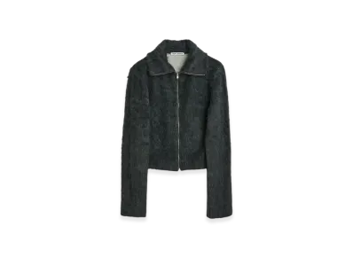 OUR LEGACY Women's Slim Zip Long Sleeve Alpaca "Ash Grey"