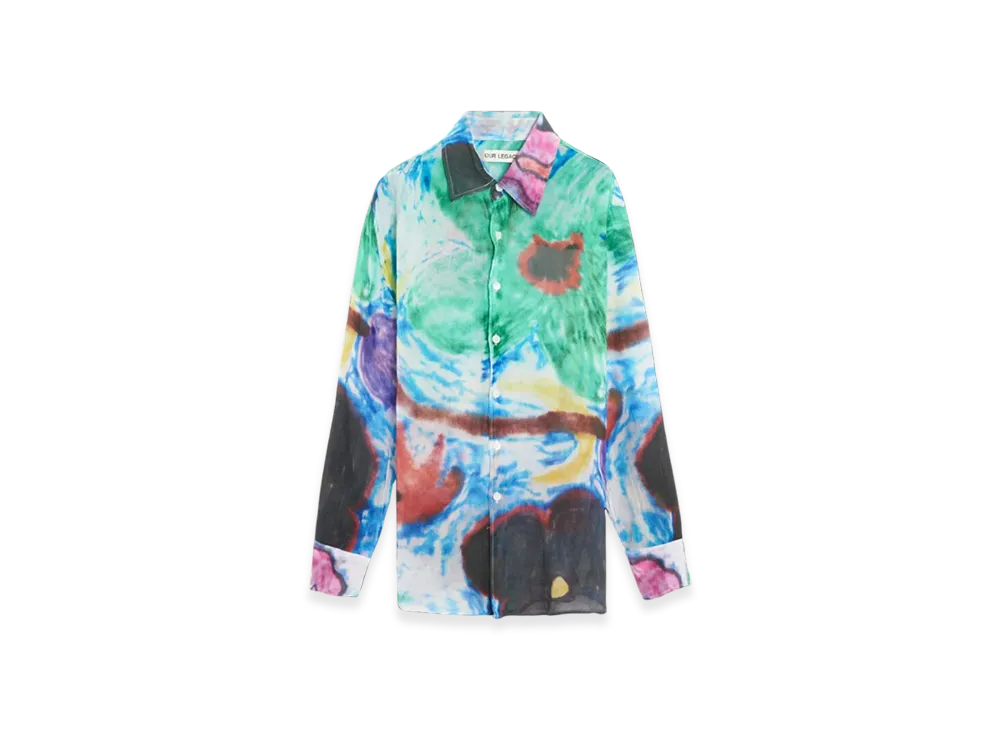 OUR LEGACY Chalk Flower Print Above Shirt "Multi"