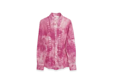 OUR LEGACY Women's 70S Line Shirt Cotton Crochet "Tie Dye"