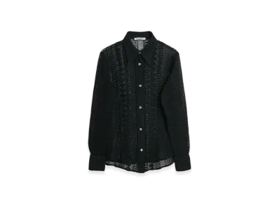 OUR LEGACY Women's 70S Line Shirt Cotton Crochet "Black"