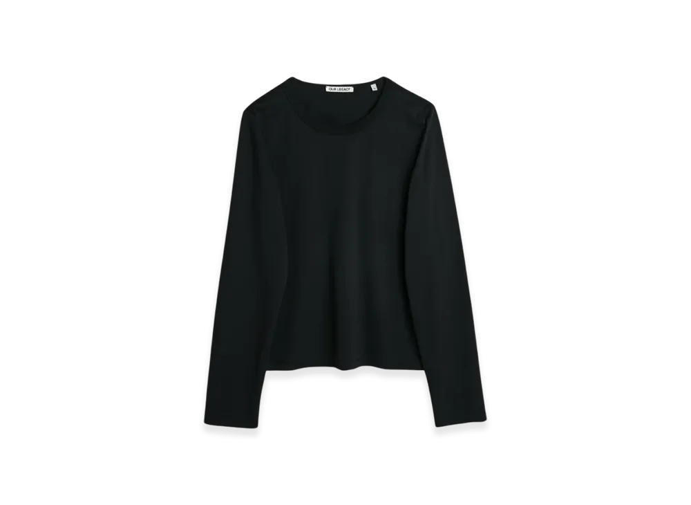 OUR LEGACY Women's Curve Neck Longsleeve Jersey "Black"