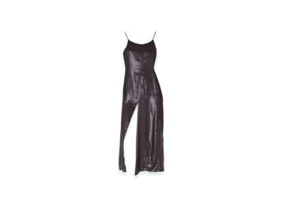 OUR LEGACY Women's Slip Evening Dress Liquid Poly "Glazed Brown"