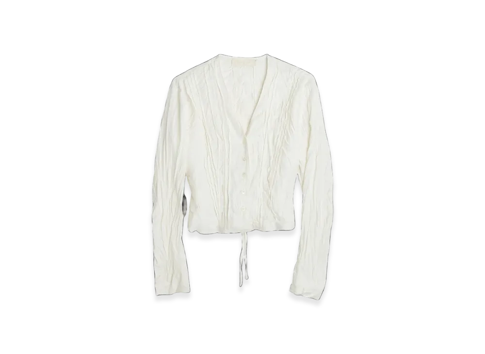 OUR LEGACY Women's Pleated Blouse Experienced Viscose "White"
