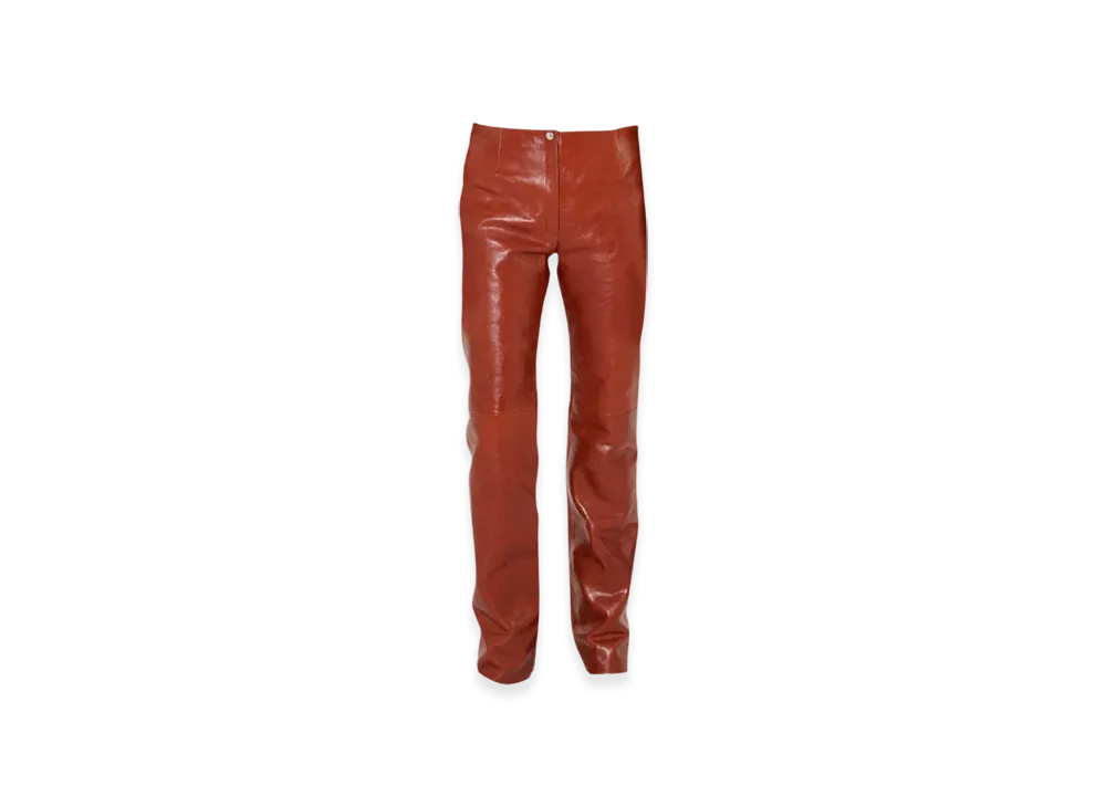 OUR LEGACY Women's Biker Trouser Leather "Cognac Brown"