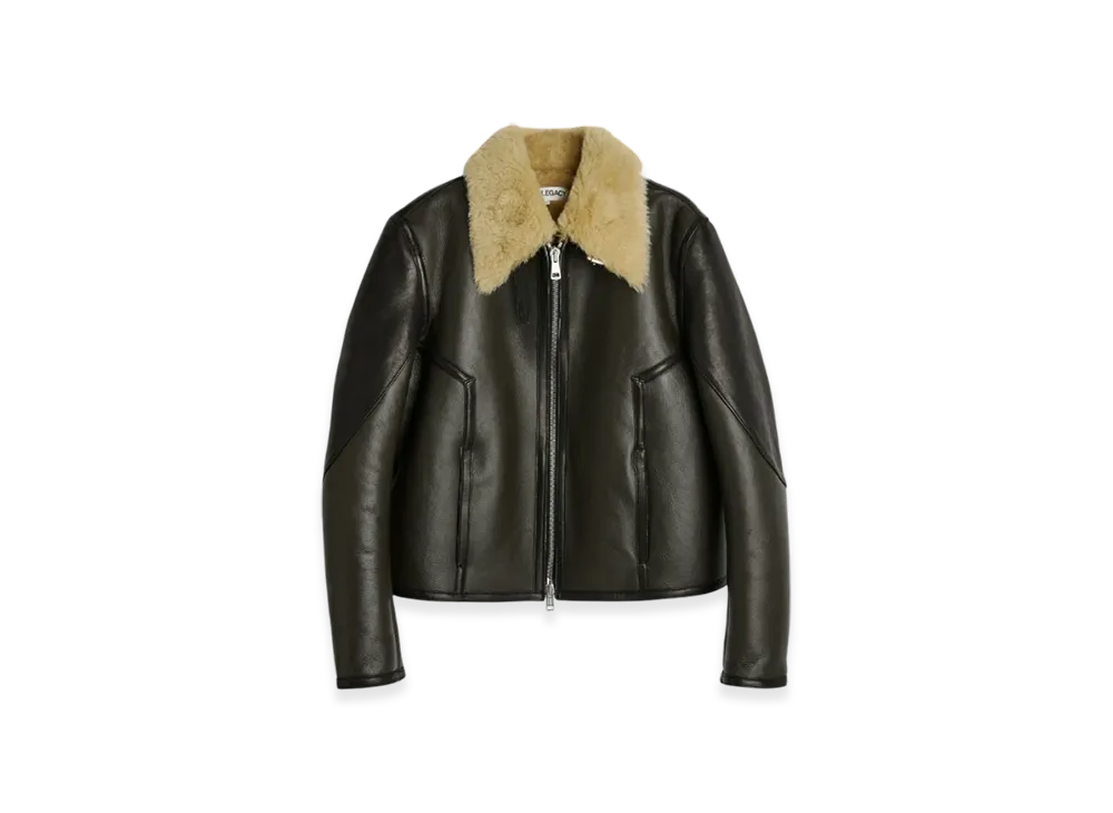 OUR LEGACY Women's Pilot Jacket Shearling "Steel Green"