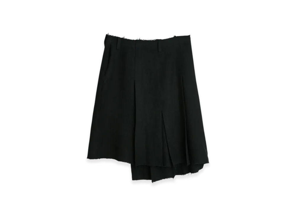 OUR LEGACY Women's Pleated Wrap Skirt Linen Wool "Black"