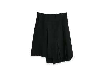 OUR LEGACY Women's Pleated Wrap Skirt Linen Wool "Black"