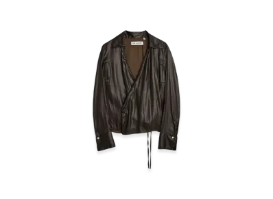 OUR LEGACY Women's Wrap Shirt Liquid Poly "Glazed Brown"