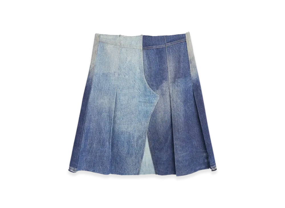 OUR LEGACY Women's Pleated Wrap Skirt Denim "Night Aurora"
