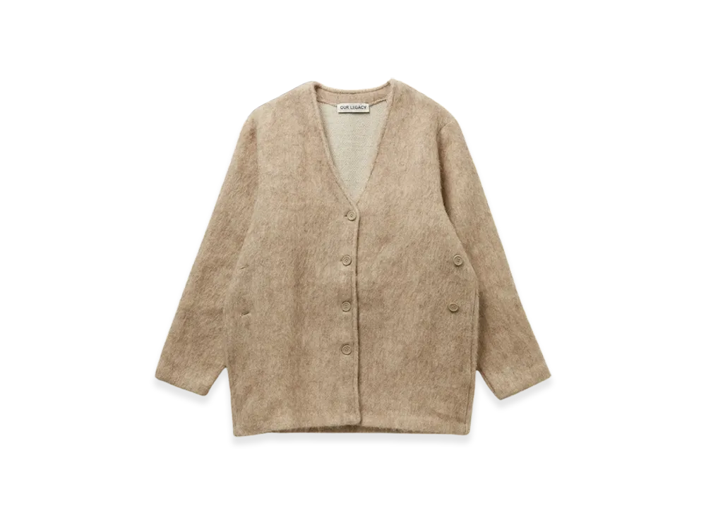 OUR LEGACY Women's Mid Line Cardigan Mohair "Antique White"
