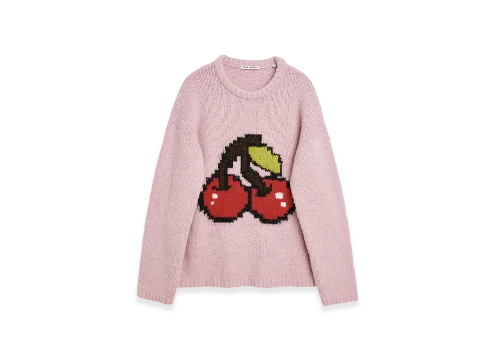 OUR LEGACY Women's Sonar Roundneck Acrylic "Candyfloss Cherry"