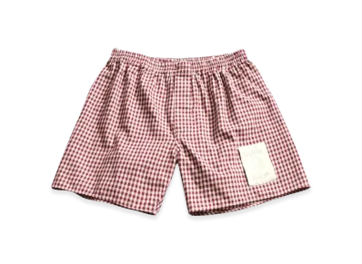 OUR LEGACY Boxer Short "Red White Check"