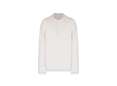 OUR LEGACY Big Piquet Knitted Polo Sweater "Lavender"