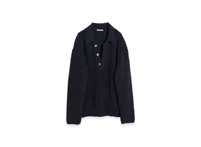 OUR LEGACY Big Piquet Chunky Cotton Rib "Navy"