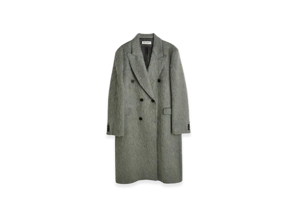 OUR LEGACY Hairy Alpaca Whale Coat "Wishkah Grey"