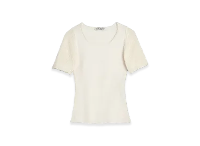 OUR LEGACY Women's Inverse Roundneck Shortsleeve "Bone Tech Cotton"