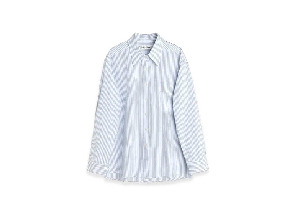 OUR LEGACY Women's Favourite Shirt "Blue Schnabel Stripe"