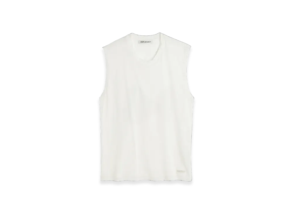 OUR LEGACY Breathe Tank "White Para Cotton"