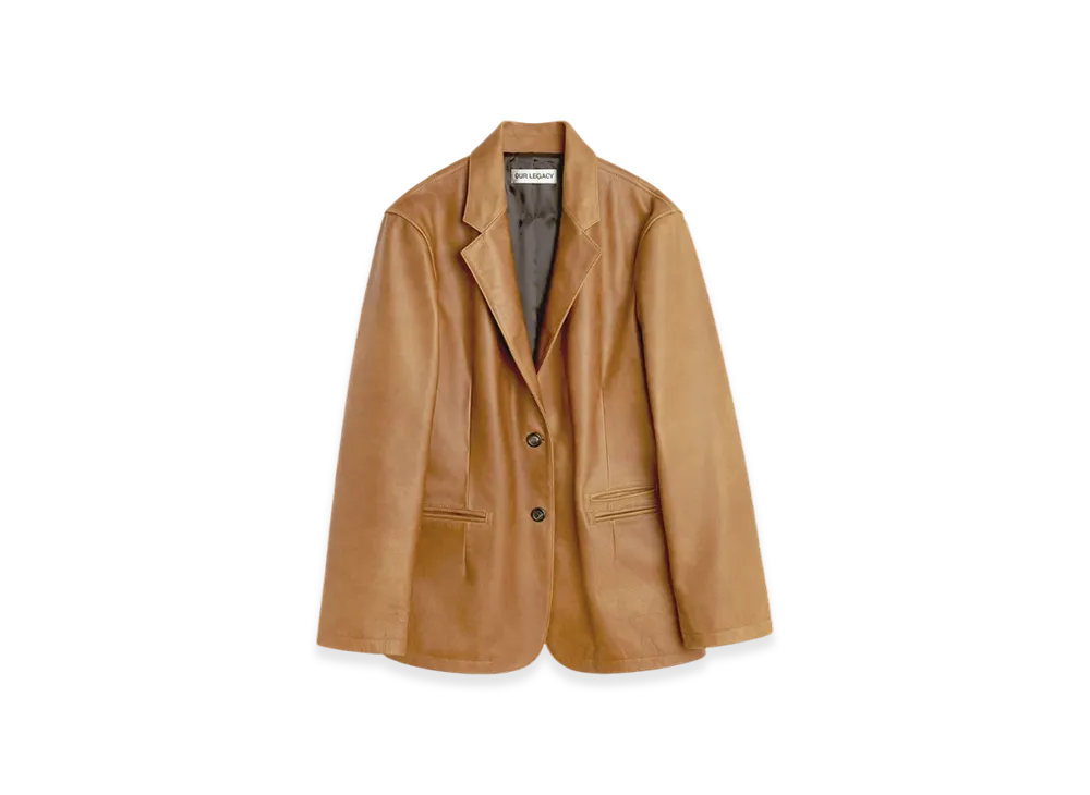 OUR LEGACY Women's Opening Blazer "Burnt Sugar Leather"