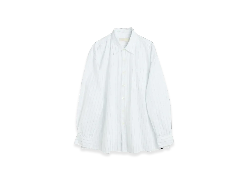 OUR LEGACY Borrowed Shirt "Blue Sapphire Pinstripe"