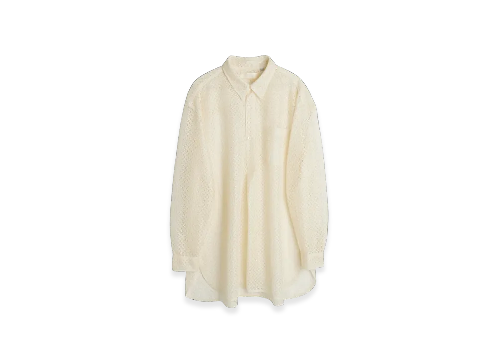 OUR LEGACY Popover Shirt Technical Lace "Off White"