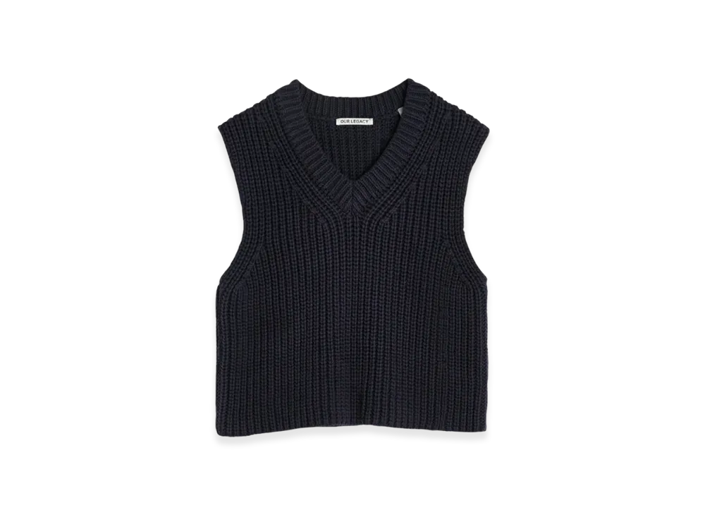 OUR LEGACY Women's Intact Vest Chunky Cotton Rib "Navy"
