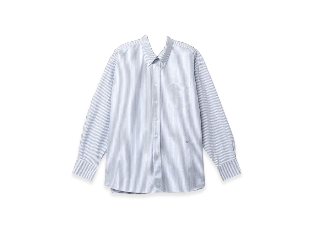 OUR LEGACY Borrowed BD Shirt Stripe Oxford "Blue Candy"