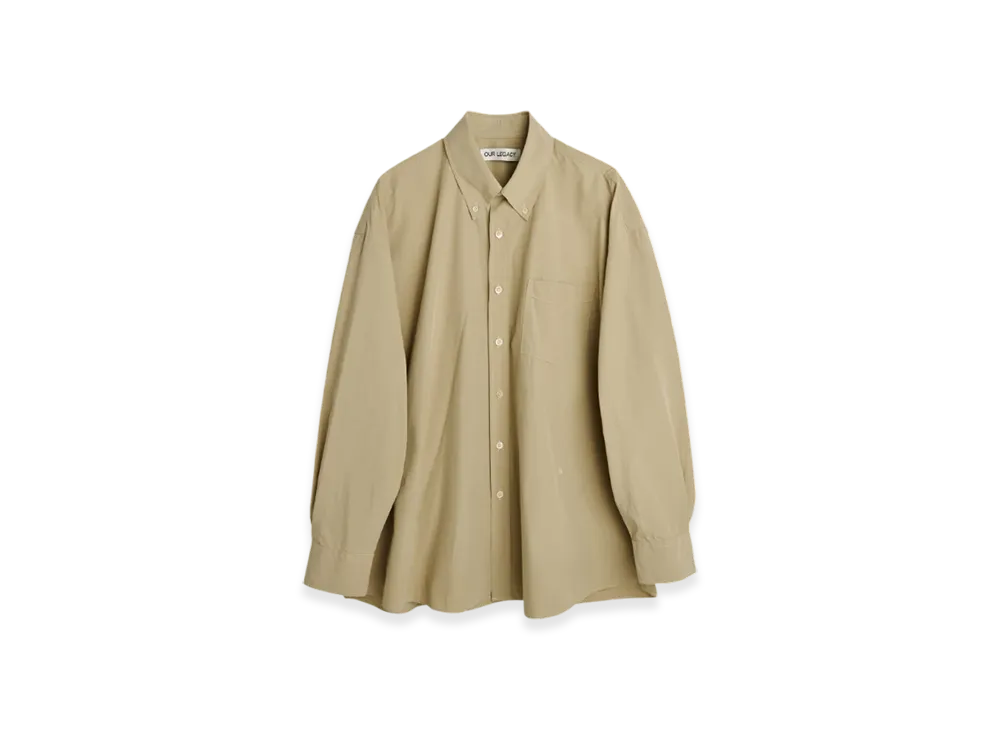 OUR LEGACY Borrowed BD Shirt Humble Cotton "Khaki"