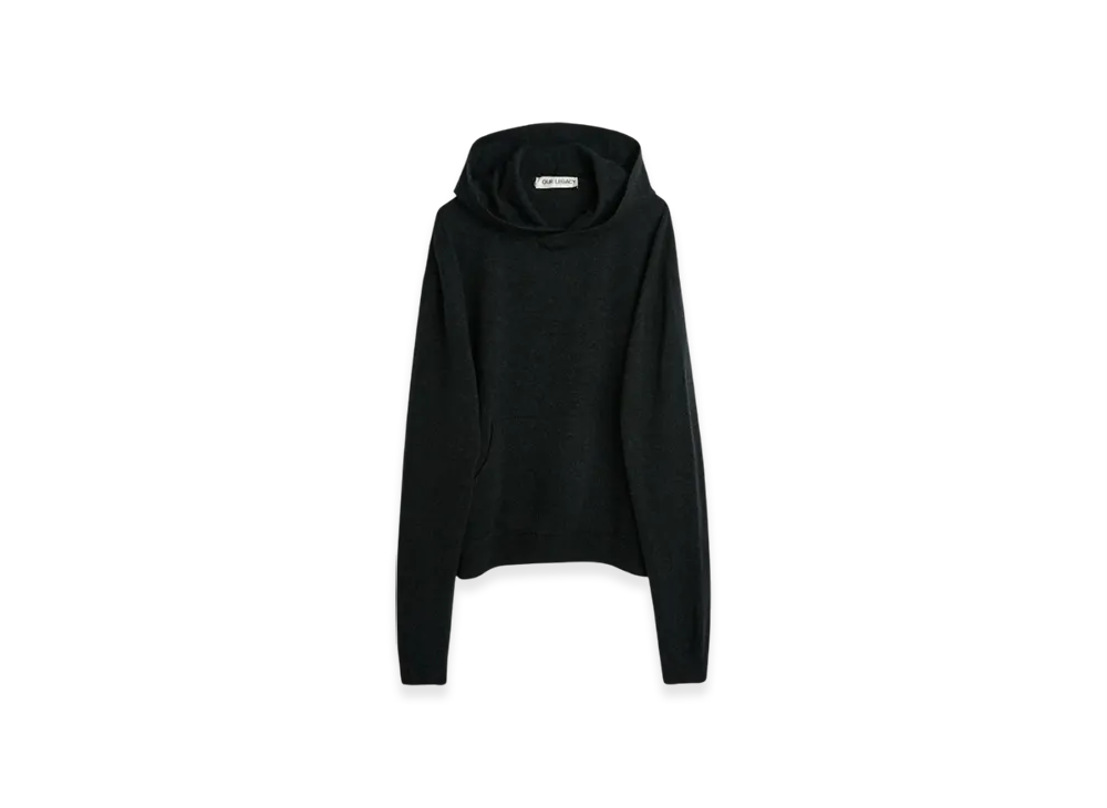OUR LEGACY Knitted Hood Melange Wool "Anthracite"