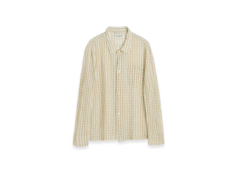 OUR LEGACY Box Shirt "Basque Seersucker Check"