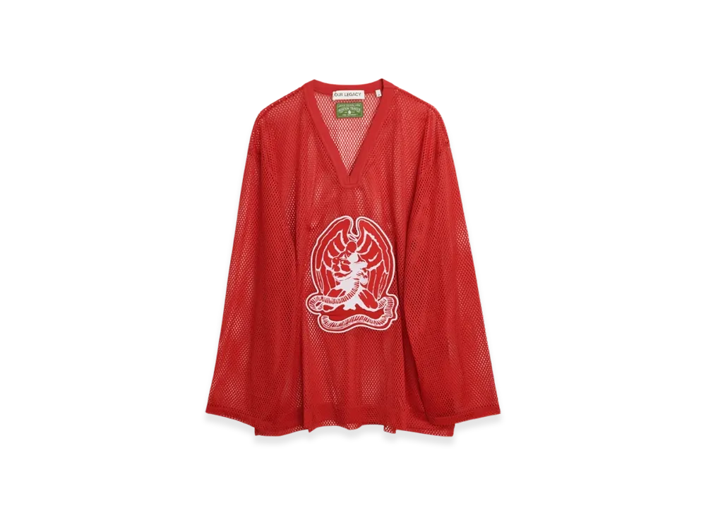 OUR LEGACY x Denim Tears x Tupac Hockey Mighty Mesh Jersey "Burgundy"