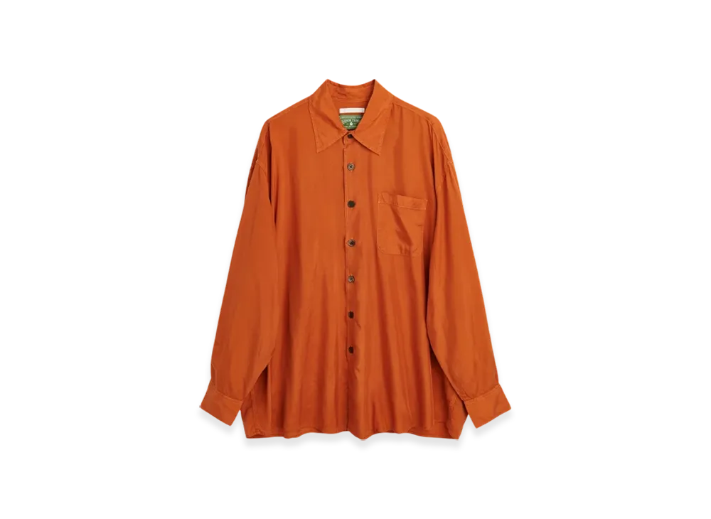 OUR LEGACY x Denim Tears x Tupac Borrowed Cupro Shirt "Las Vegas Orange"