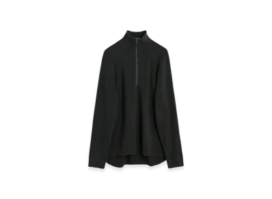 OUR LEGACY Half Zip Turtleneck Habitable Silk "Anthracite"