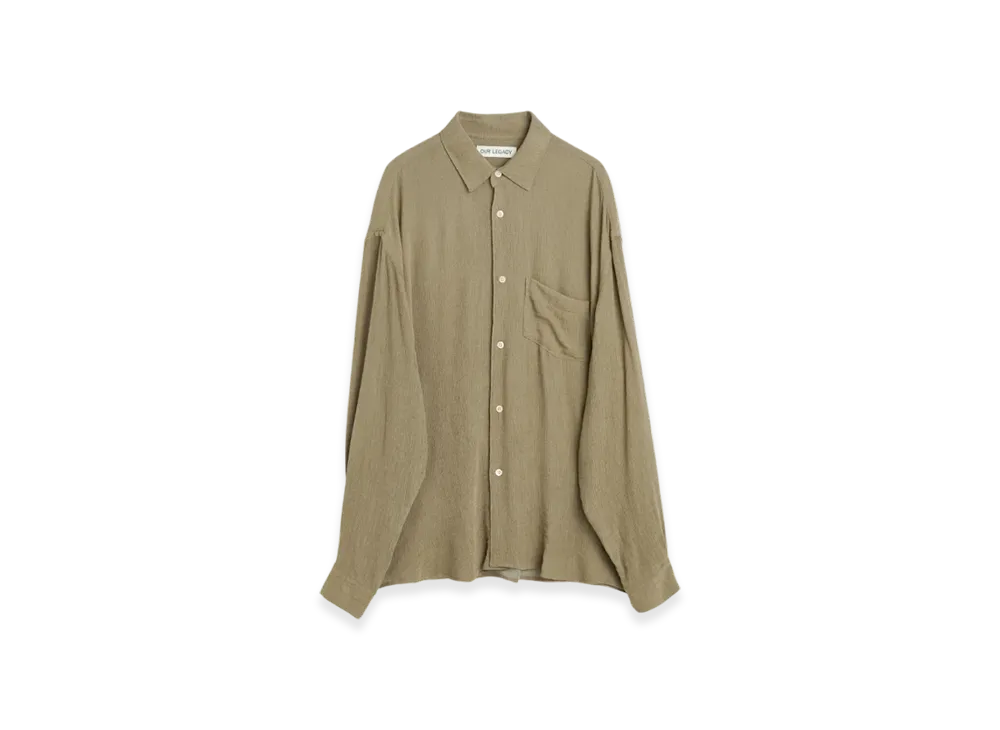 OUR LEGACY Initial Shirt Ruffle Viscose "Muck"