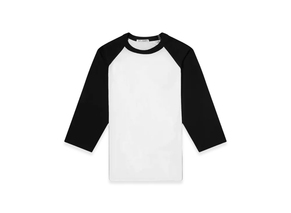 OUR LEGACY Raglan T-Shirt 3/4 "Black White"