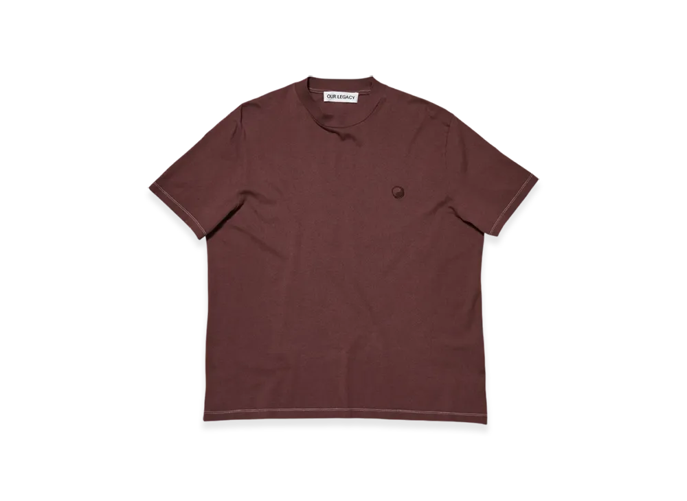 OUR LEGACY Box T-Shirt "Brown Yin Yang Embroidery"