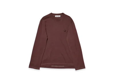 OUR LEGACY Box Longsleeve T-Shirt "Brown Yin Yang Embroidery"