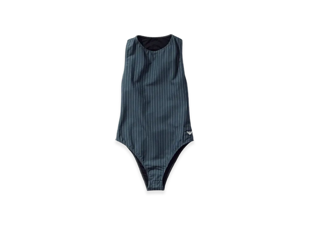OUR LEGACY Women's Work Shop x Emporio Armani Pyla Swimsuit "Liguria Pinstripe"