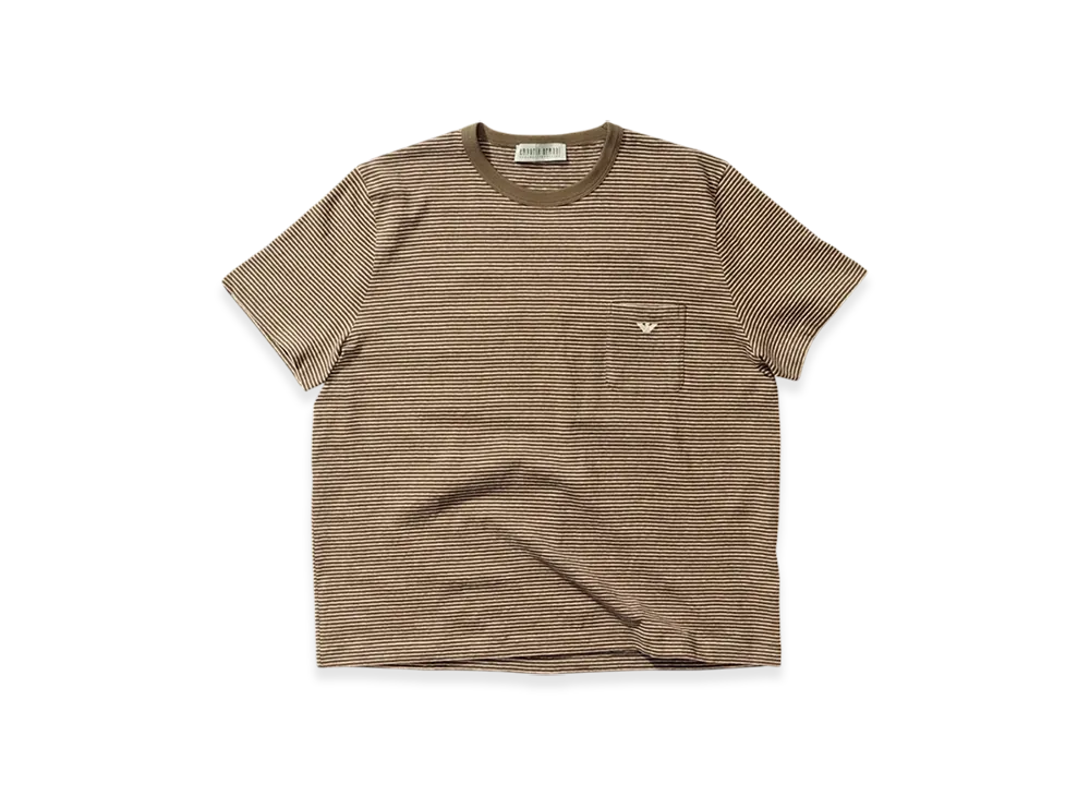 OUR LEGACY Work Shop x Emporio Armani Tasca T-Shirt "Macchiato Stripe"
