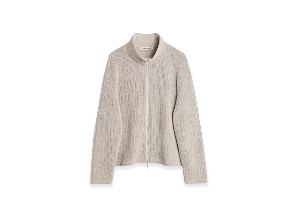 OUR LEGACY Shrunken Full Zip Polo "Ivory"