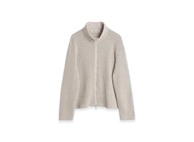 OUR LEGACY Shrunken Full Zip Polo "Ivory"