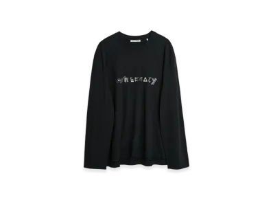 OUR LEGACY Box Long Sleeve T-Shirt Abstract Embroidery "Black"