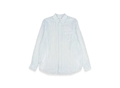 OUR LEGACY Initial Shirt Rayon Plait Stripe "White"