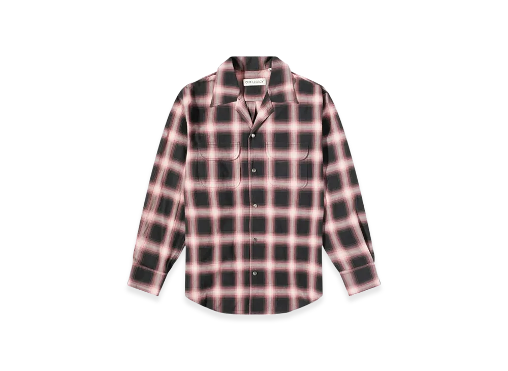 OUR LEGACY Poco Shirt Pink Black Optic Dissonanace "Pink Black Optic Dissonance"